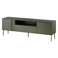TV-LOWBOARD Tresse 180 EF - Grün, Holzwerkstoff/Metall (180/55/40cm) - MIRJAN24