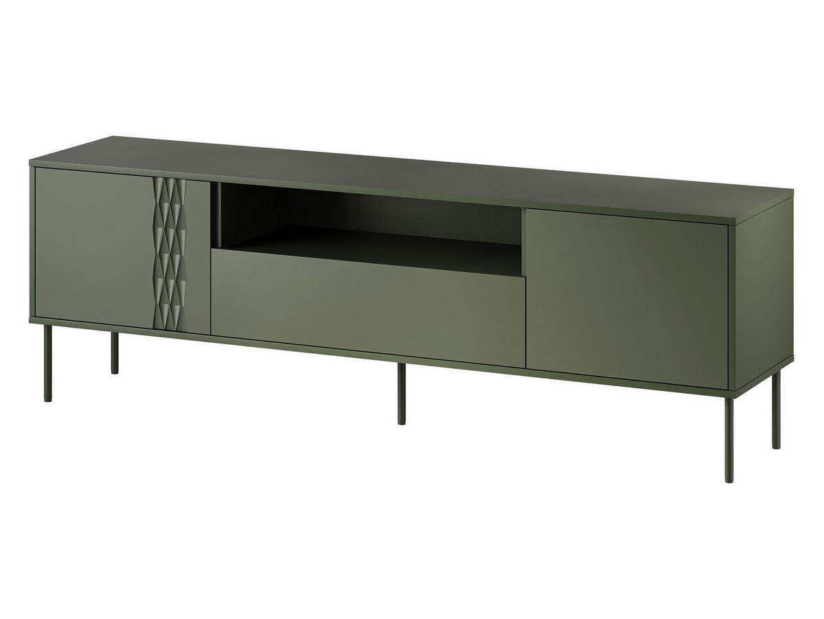 TV-LOWBOARD Tresse 180 EF - Grün, Holzwerkstoff/Metall (180/55/40cm) - MIRJAN24