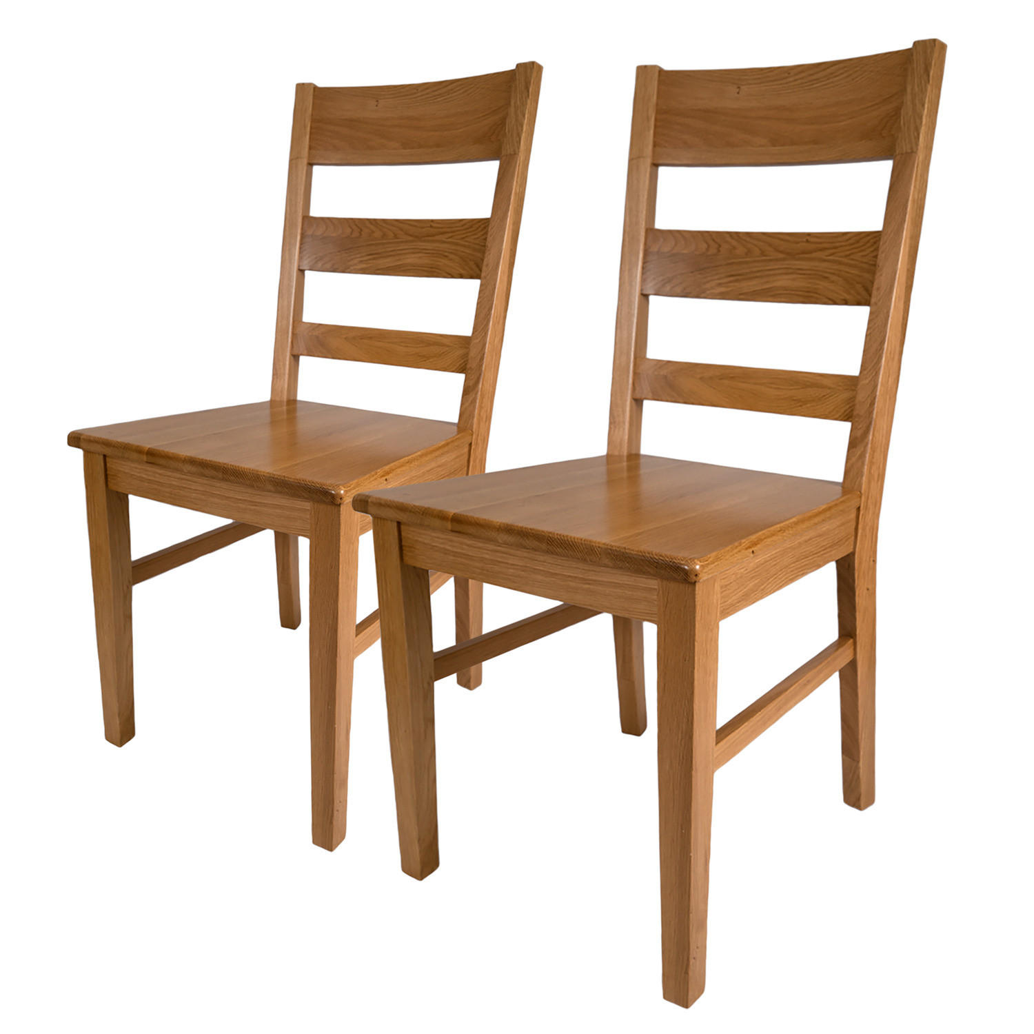 ESSZIMMERSTUHL (2er-Set) - Wildeiche massiv - Braun, Holz (42/89/49cm) - home24