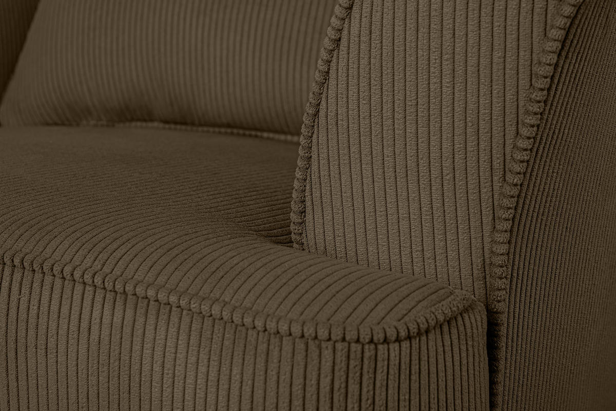 OHRENSESSEL STRALIS inklusive dekorativem Kissen, braun - Graubraun, Textil (82/108/80cm) - KONSIMO®