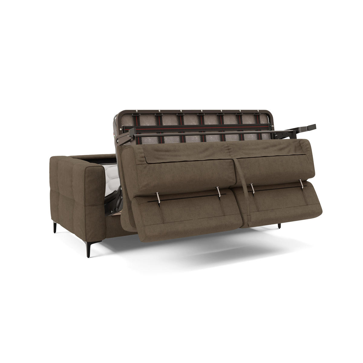 SCHLAFSOFA Gardenia - Braun, Metall (198/88/94cm) - Divani.store