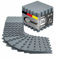 BODENSCHUTZMATTE 30x30x1 cm, Grau, 36er Set - Grau, Kunststoff (30/30cm) - eyepower