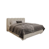 POLSTERBETT Zaira 160x200cm – Elegantes Polsterbett für modernen Wohnstil , ohne matratze, creme - Creme, Holz (140/200cm) - Homesy