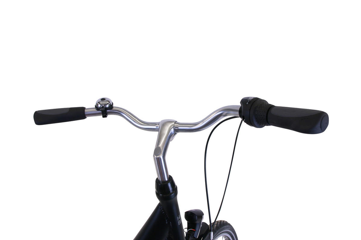 CITYRAD City Comfort Premium Black 3 Gang 26 Zoll 44 cm & 28 Zoll 46 cm - Schwarz, Metall (48cm) - Hawk Bikes