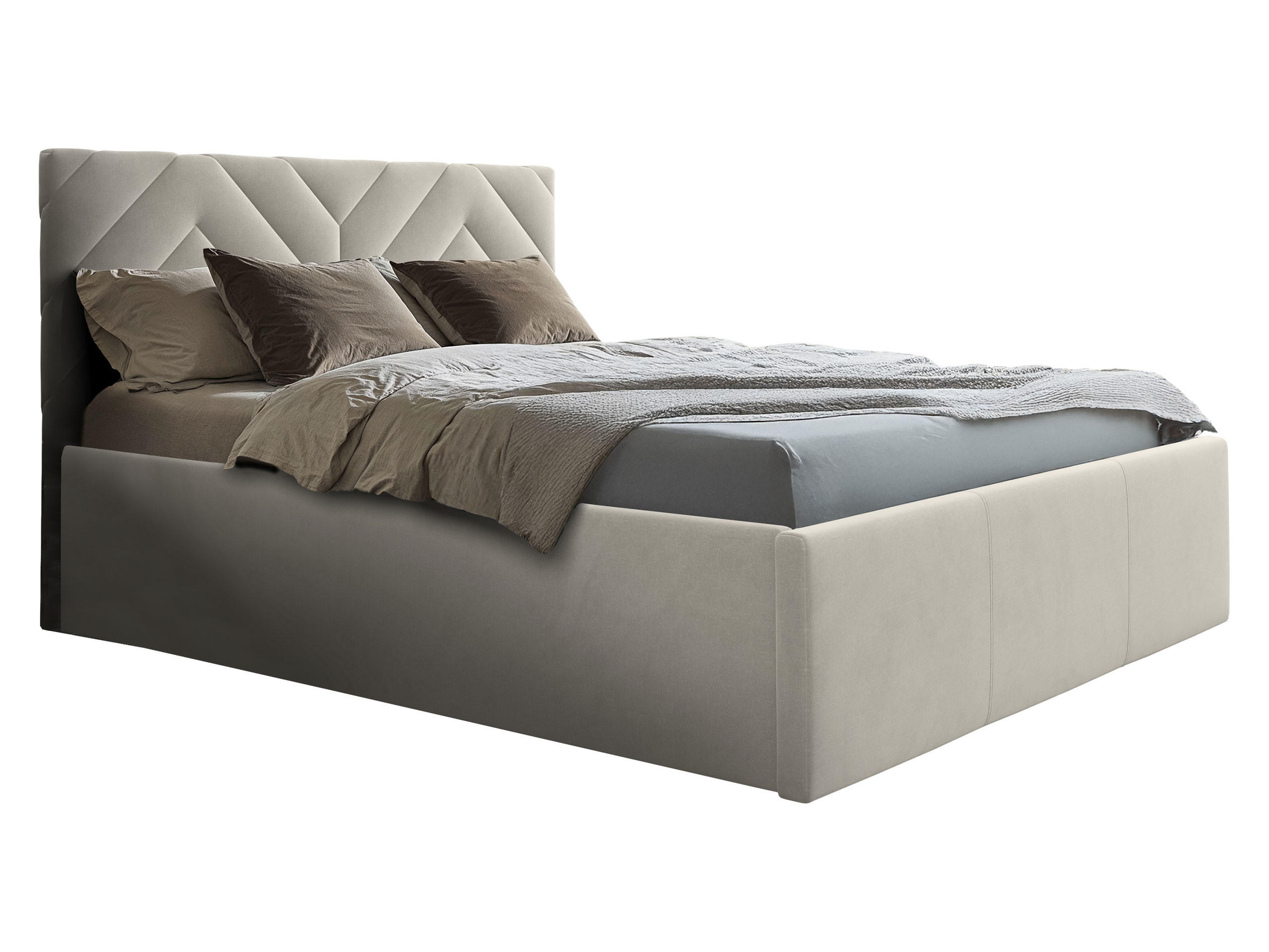 POLSTERBETT Azzuro - Beige/Naturfarben, Holz/Holzwerkstoff (140/200cm) - MIRJAN24
