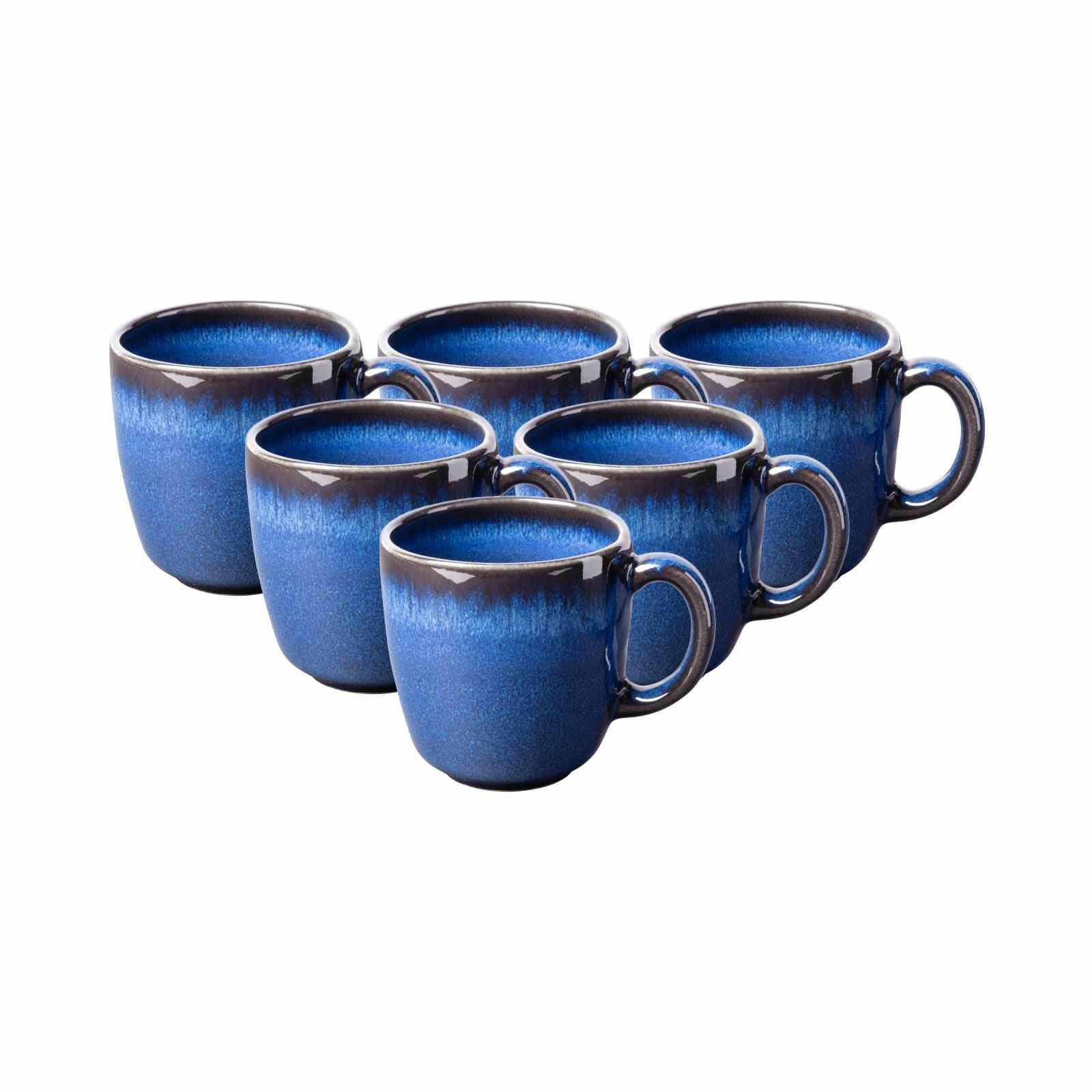 KAFFEETASSEN Lave Bleu 190 ml 6er Set - Blau, Keramik (0.19L) - like.Villeroy & Boch