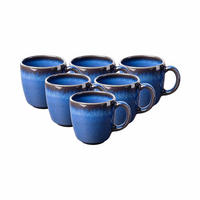 KAFFEETASSEN Lave Bleu 190 ml 6er Set - Blau, Keramik (0.19L) - like.Villeroy & Boch