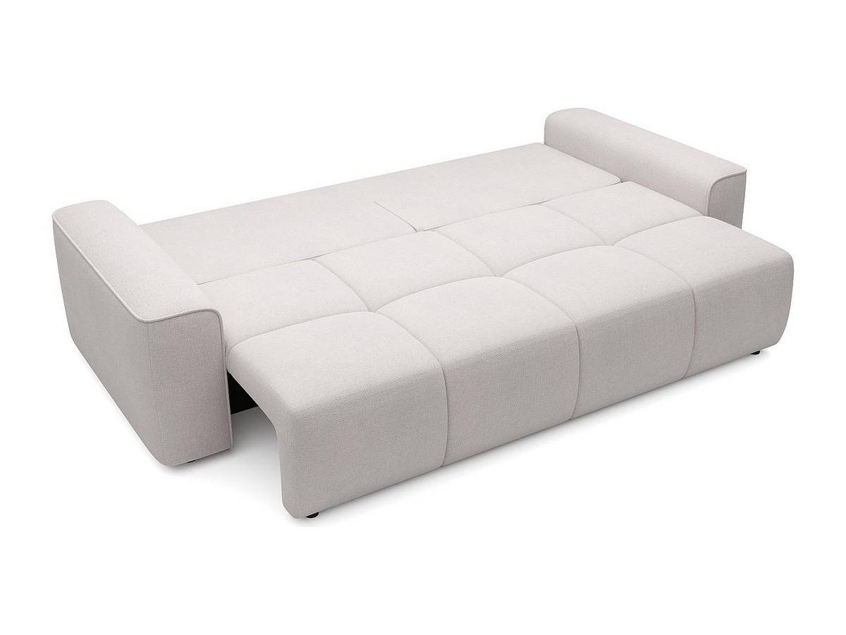 4-SITZER-SCHLAFSOFA aus beige texturiertem Stoff MINTURNO - Beige, Textil (250/87/107cm) - Vente-Unique