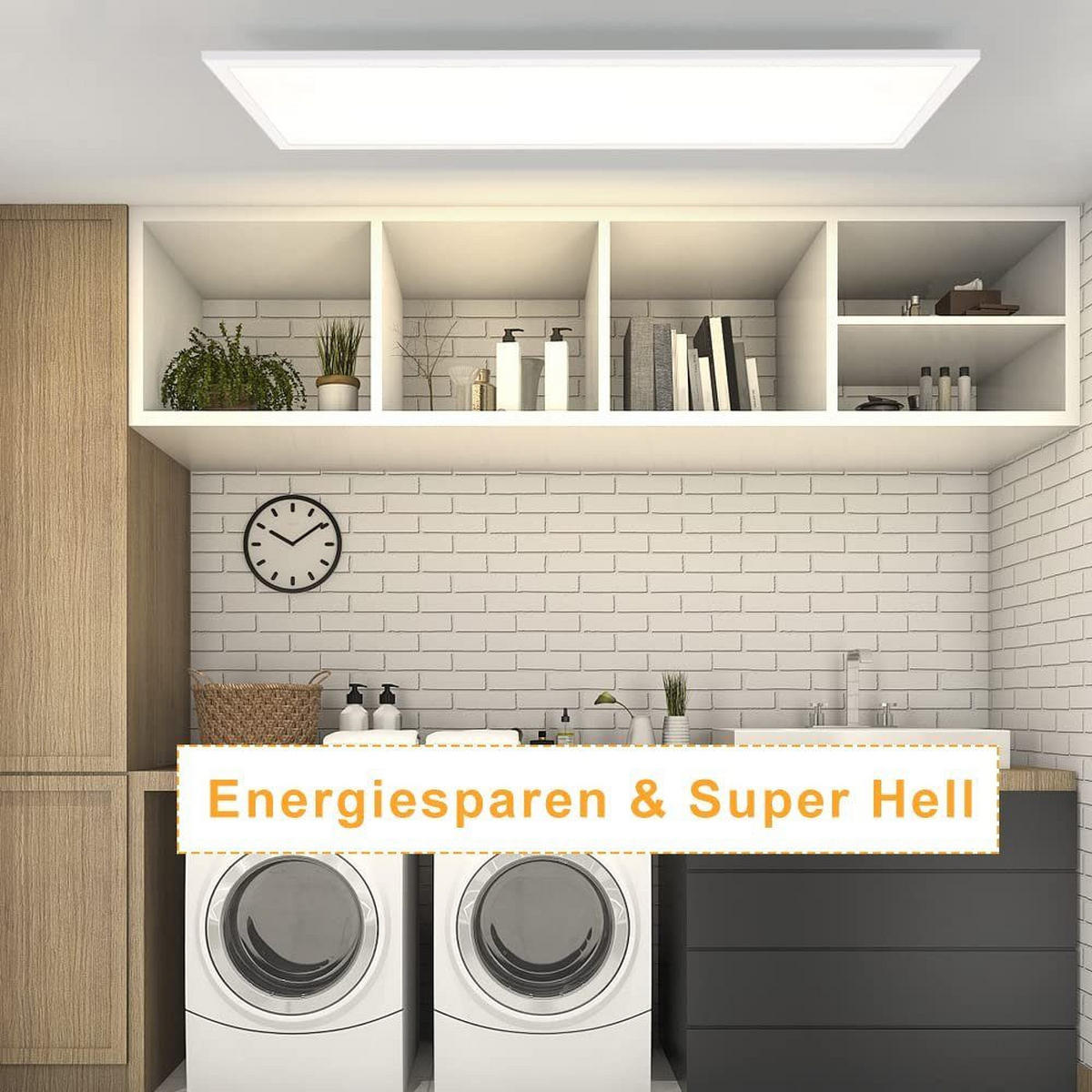 LED-DECKENLEUCHTE Thrall 100/25/1cm - Weiß, Metall (100/25/1cm) - ZMH