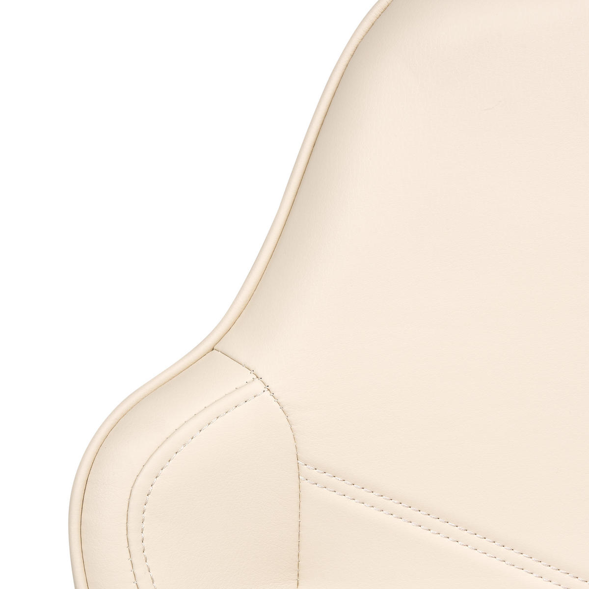 BÜROSTUHL Cremeweiß Triumpher - Schwarz/Weiß, Kunststoff (51/115/51cm) - Beliani