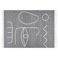 OUTDOOR-TEPPICH Yavu 200/140 cm - Grau, Kunststoff (140/200cm) - Beliani