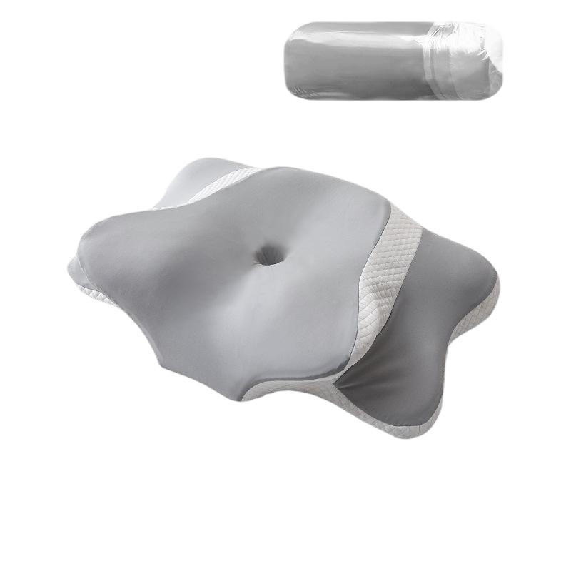 NACKENKISSEN ，Ergonomisches , 60x40x14cm - Grau, Textil (60/40cm)
