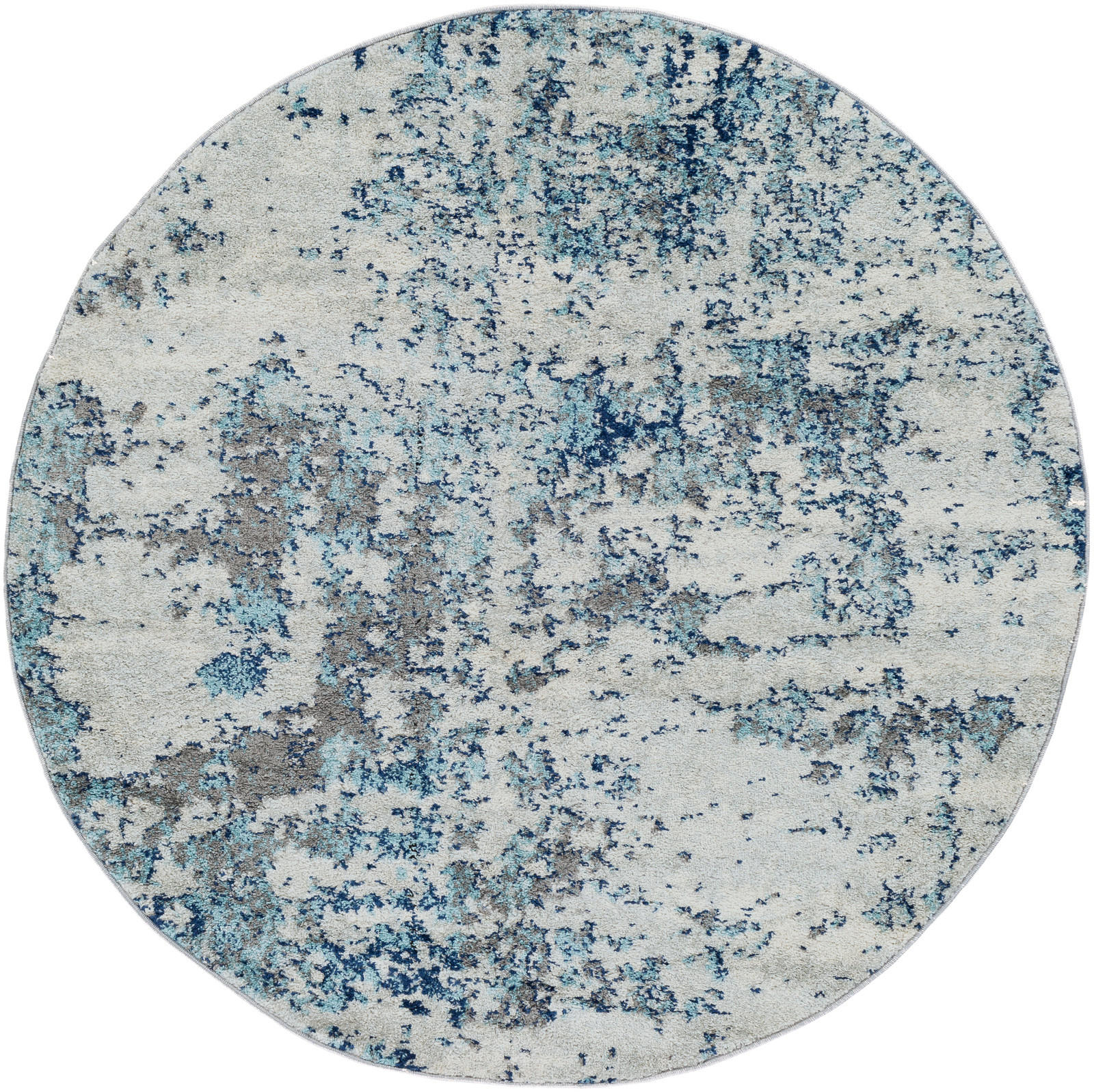 KURZFLORTEPPICH Rund Ø 160 cm Blau - Blau, Naturmaterialien/Textil (160/160cm) - LIVABLISS