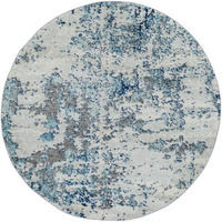 KURZFLORTEPPICH Rund Ø 160 cm Blau - Blau, Naturmaterialien/Textil (160/160cm) - LIVABLISS