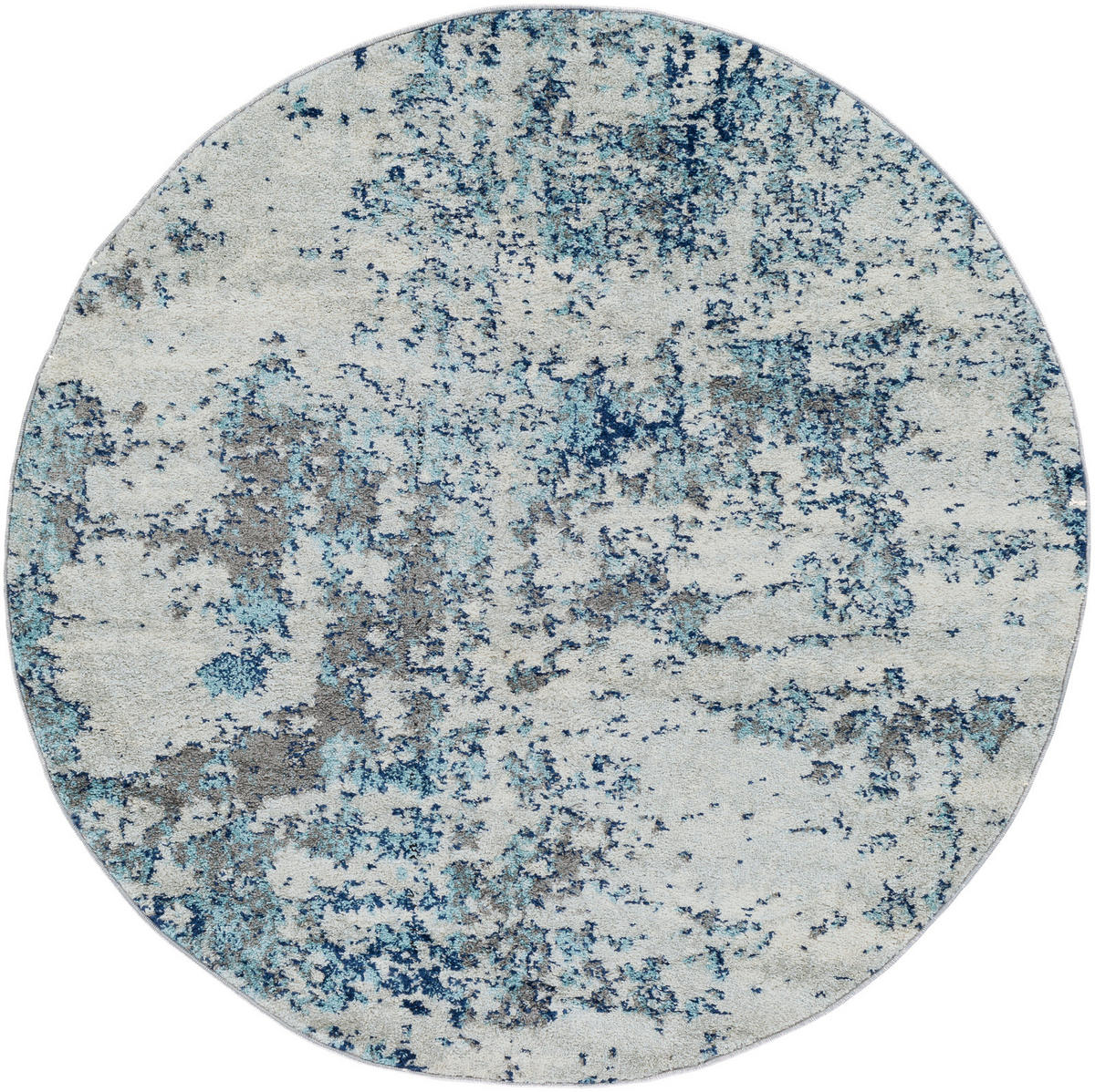 KURZFLORTEPPICH Rund Ø 160 cm Blau - Blau, Naturmaterialien/Textil (160/160cm) - LIVABLISS
