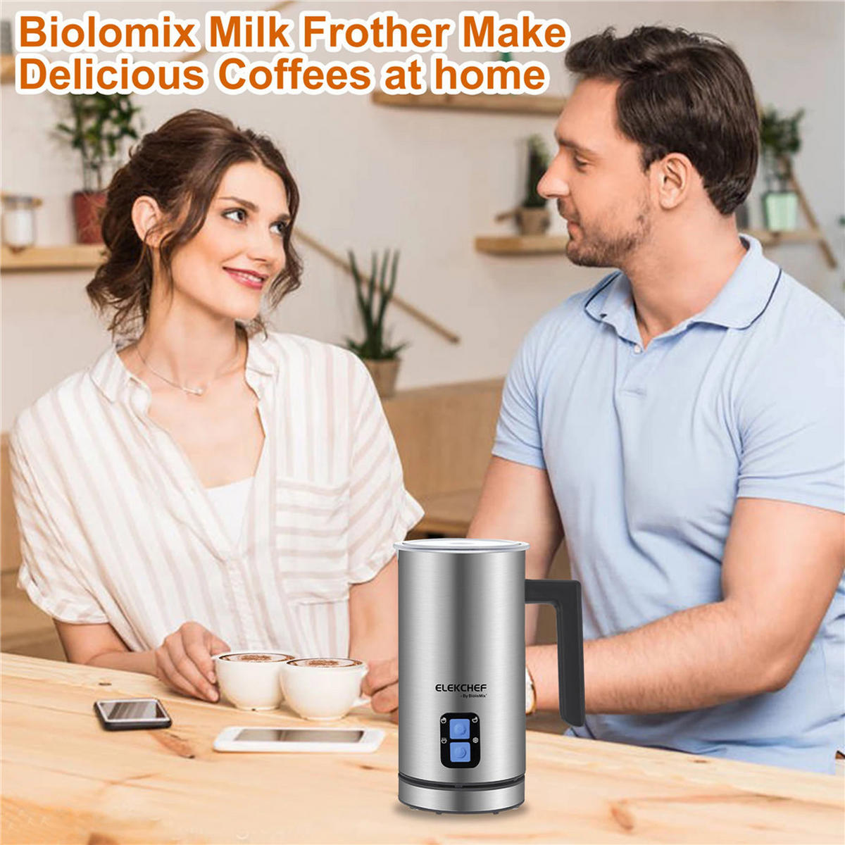 MILCHSCHÄUMER 4IN1 Automatisch Heiß Kalt Schaum Latte Cappuccino - Silberfarben, Metall - Bextcok