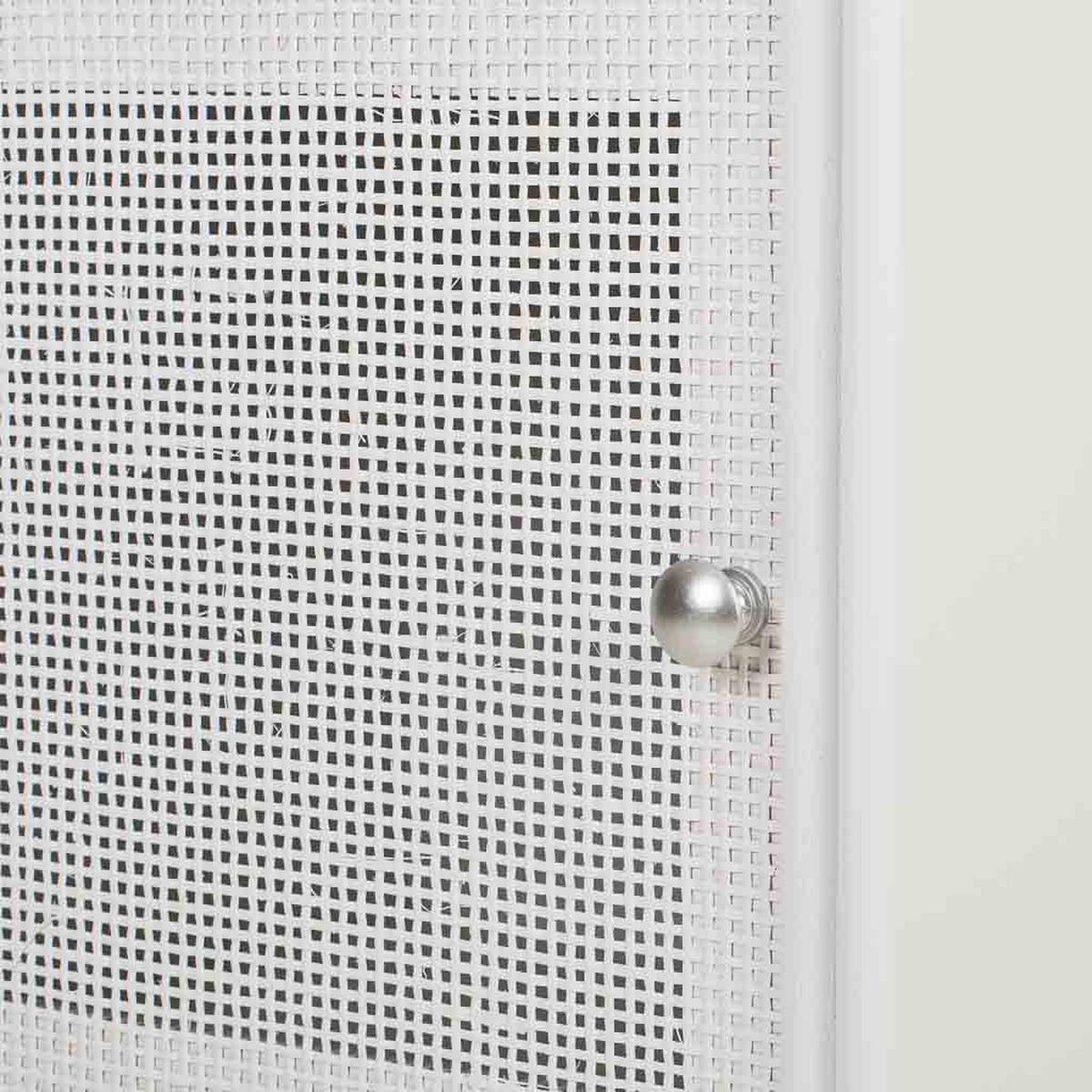 NACHTTISCH aus Holz und Gitter, weiß, 42x37x71cm - Weiß, Holz (42/71/36.5cm) - Wanderlust