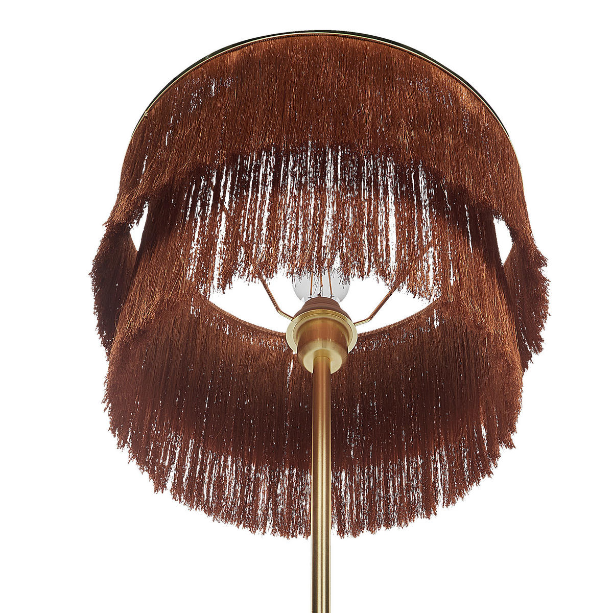 STEHLAMPE Braun Peristeri - Goldfarben/Braun, Metall (40/40/137cm) - Beliani
