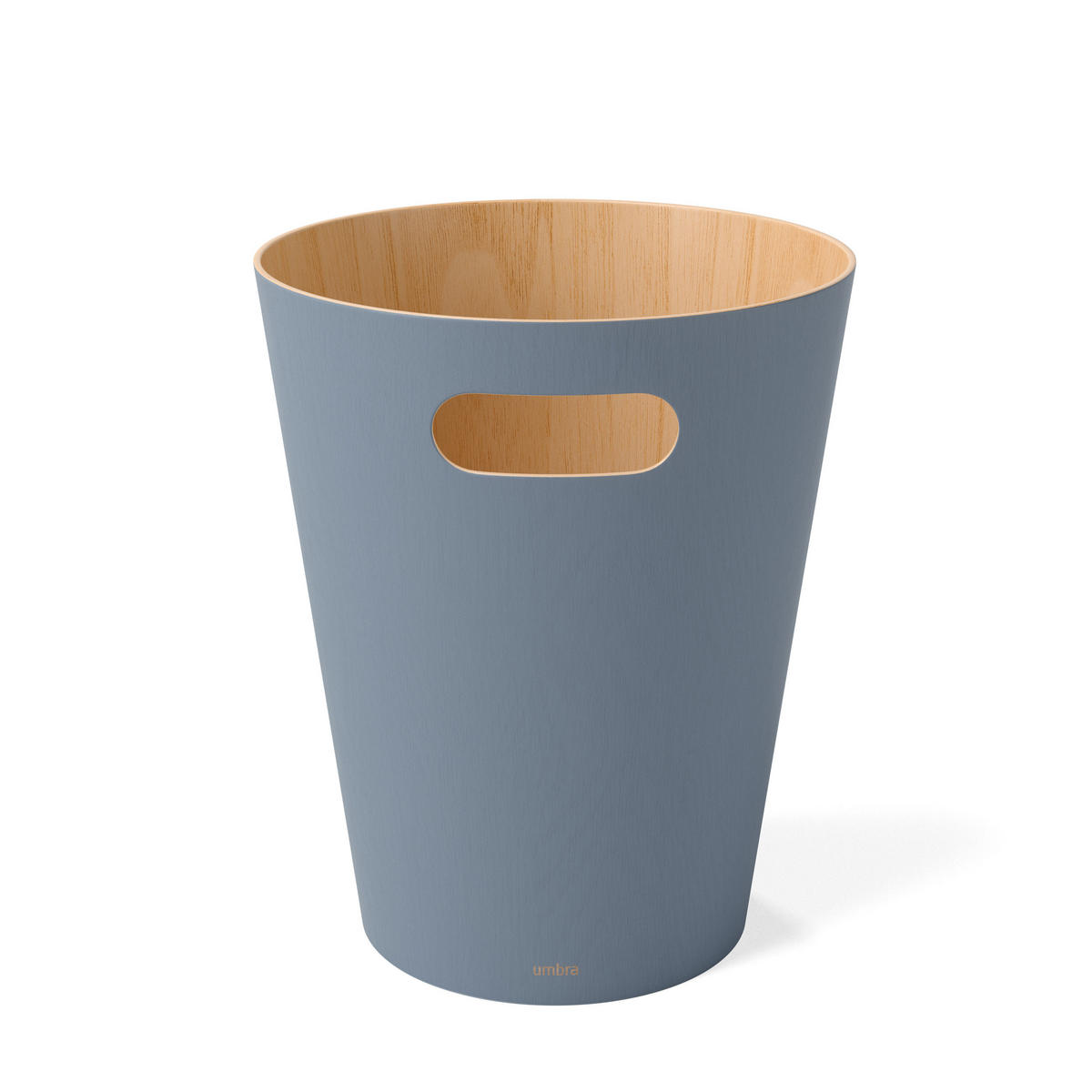 ABFALLEIMER Woodrow, Schieferblau - Blau, Holz (23/28/23cm)