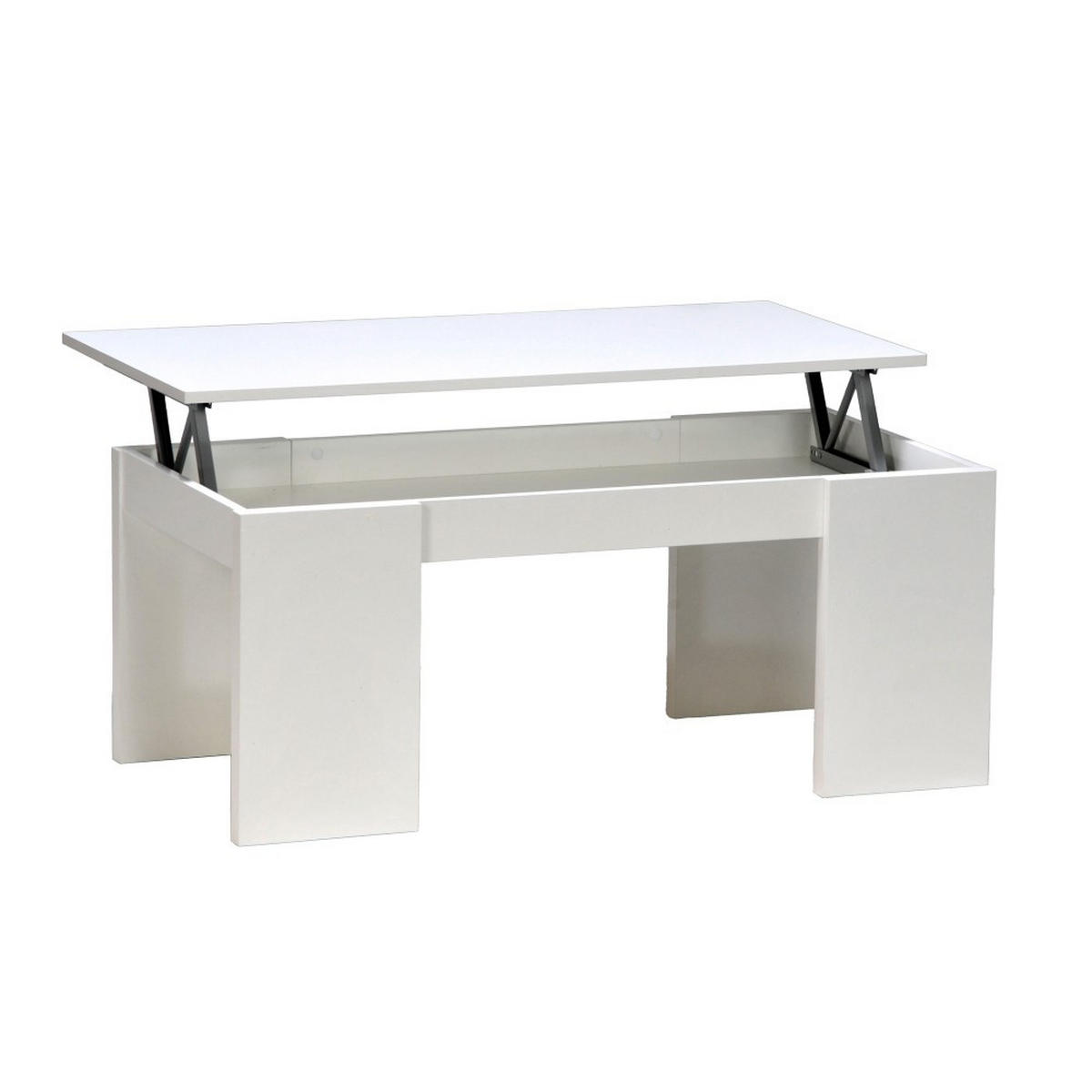 COUCHTISCH Klapptisch NEWTON 100x50cm / Weiß - Weiß, Holzwerkstoff (100/50/43cm) - Weber Industries