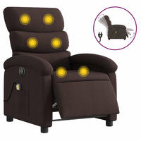 MASSAGESESSEL Elektrisch Dunkelbraun Stoff - Dunkelbraun/Braun, Textil (147/80/70cm) - vidaXL