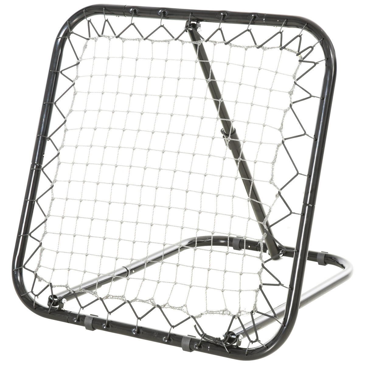 FUSSBALL REBOUNDER, Metall, Schwarz, 78 x 84 x 65-78 cm - Schwarz, Metall (84/78cm) - HOMCOM