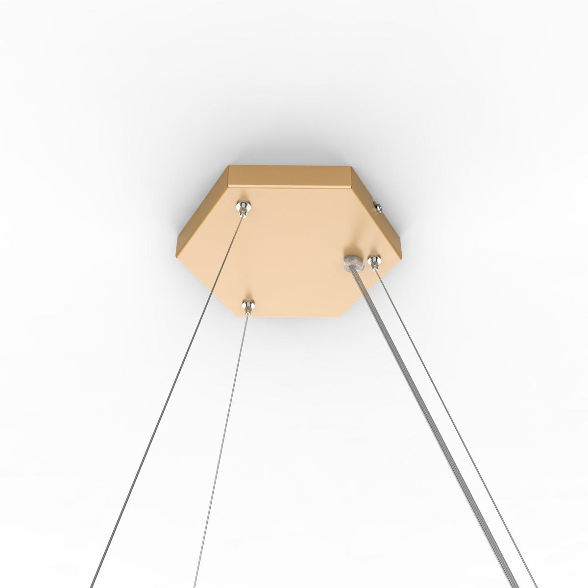 LED-HÄNGELEUCHTE - Goldfarben, Metall (1.6/100/60cm) - Lumicom