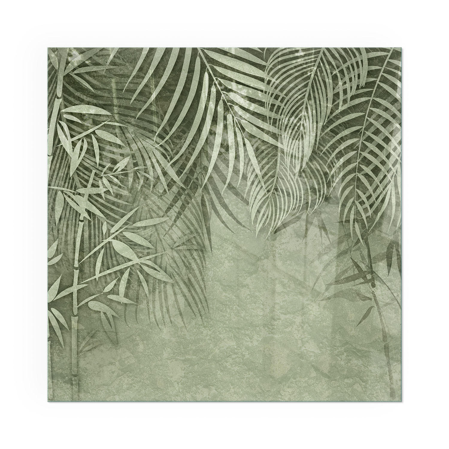 GLASPLATTE für Kamin 50x50 cm - Grün, Glas (50/50/0.4cm) - TULUP