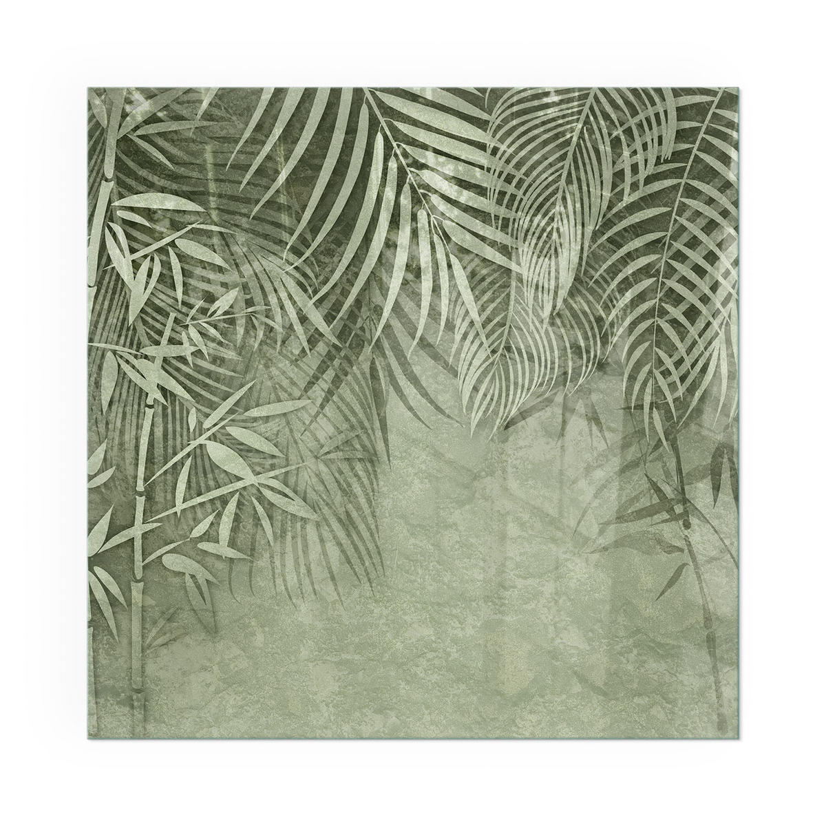 GLASPLATTE für Kamin 50x50 cm - Grün, Glas (50/50/0.4cm) - TULUP