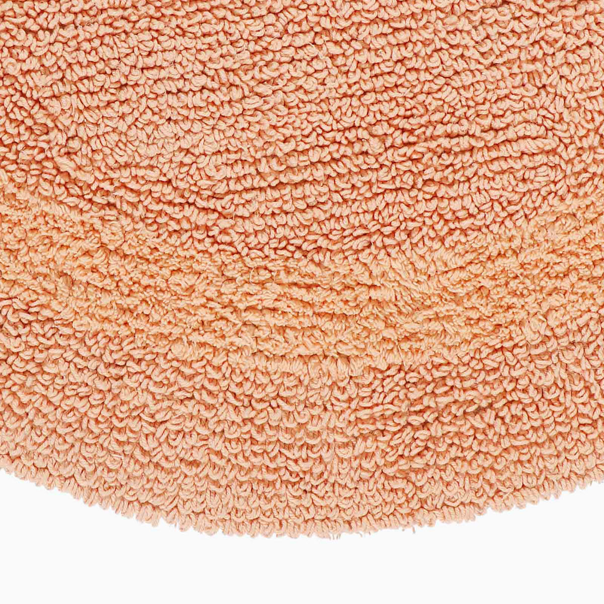 BADEMATTE 80 cm rund, 100% Baumwolle, wendbar - Orange, Textil (80/80cm) - Homescapes