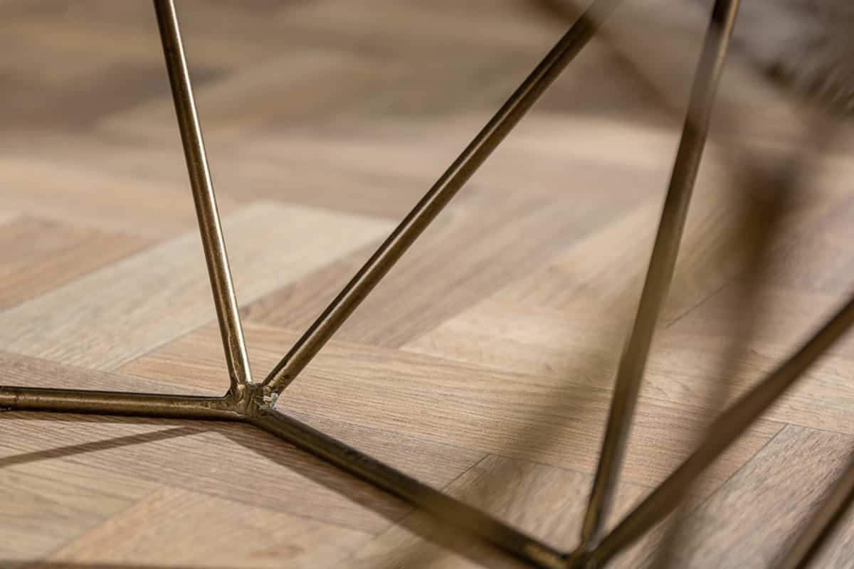 COUCHTISCH DIAMOND Eisen|Marmor rechteckig Grün 70cm - Braun/Grün, Stein/Metall (70/70/38cm) - riess-ambiente