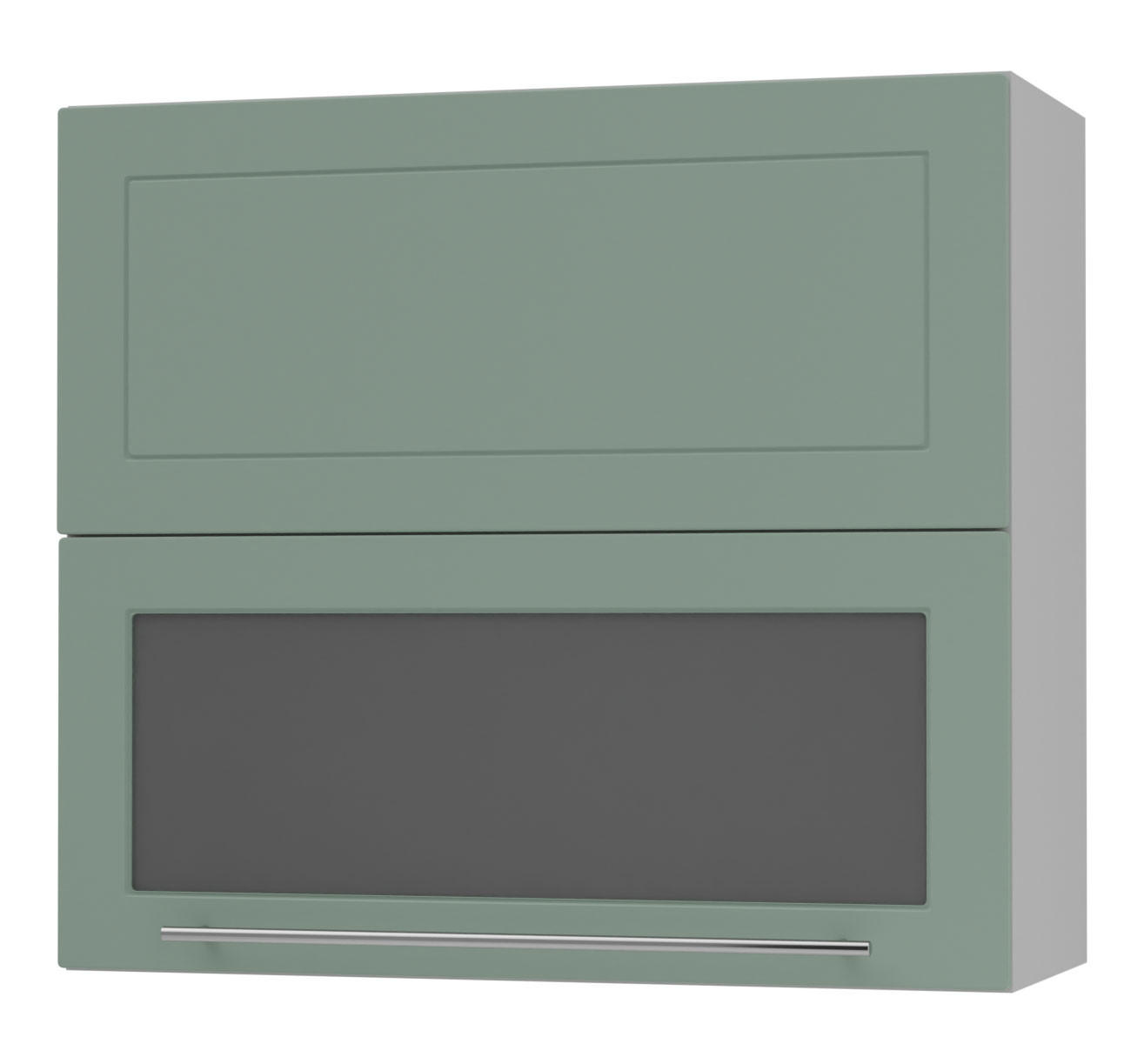 KÜCHENHÄNGESCHRANK Kvantum W8BS/80 Mint Matt / Grau Matt 80 / 32,5 / 72cm - Grau/Mintgrün, Holz/Holzwerkstoff (80/72/32.5cm) - Feldmann-Wohnen