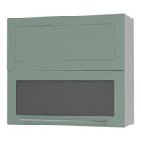 KÜCHENHÄNGESCHRANK Kvantum W8BS/80 Mint Matt / Grau Matt 80 / 32,5 / 72cm - Grau/Mintgrün, Holz/Holzwerkstoff (80/72/32.5cm) - Feldmann-Wohnen