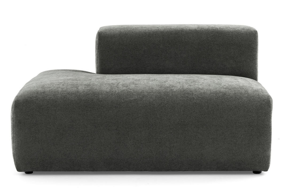4-SITZER modulares Ecksofa HEAVEN SET 2 Links, Breite 300 cm Webstoff Dunkelgrau - Dunkelgrau/Schwarz, Holz/Kunststoff (300/245cm) - Muffo