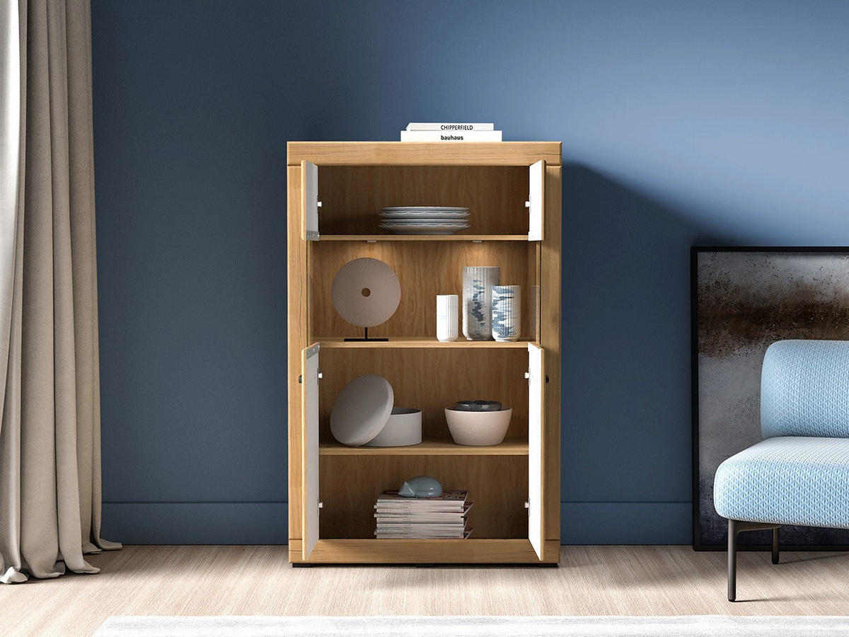 VITRINE – DORA 03 – 92 cm – Dora – Eichefarben - Eichefarben, Holzwerkstoff (92/144/40cm) - hi-markt