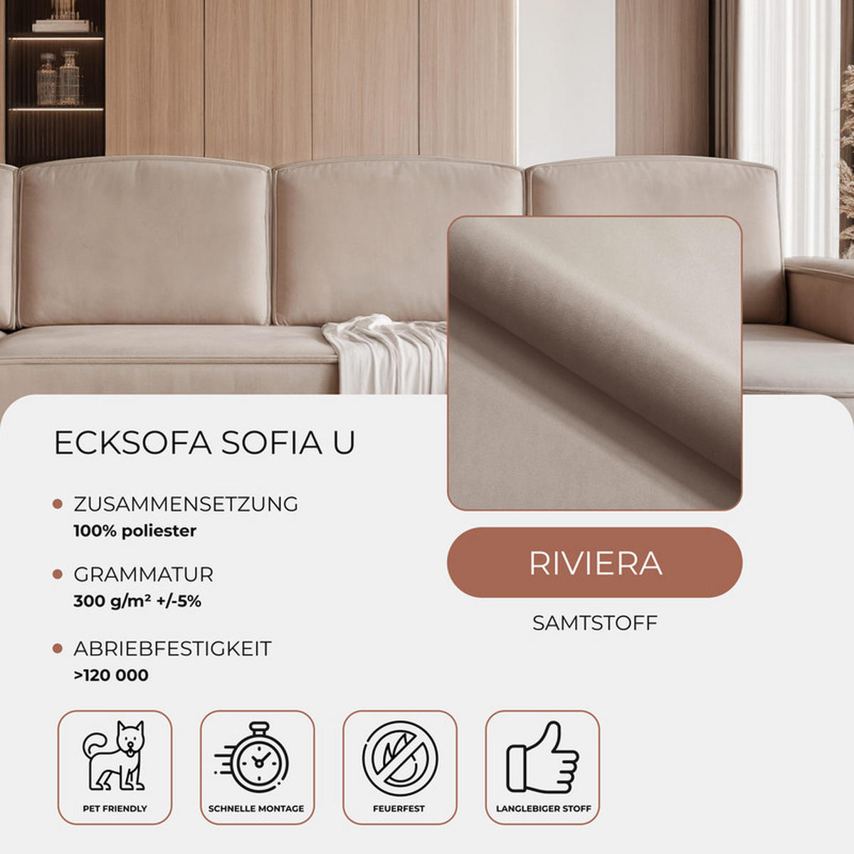 WOHNLANDSCHAFT SOFIA mit Schlaffunktion und Bettkasten Braun - Braun, Holzwerkstoff/Kunststoff (316/88/157cm) - Idohome