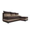 ECKSOFA HEWLET L Rainbow 41+05 Rechts mit Schlaffunktion - Braun, Textil (200/140cm) - Bedante