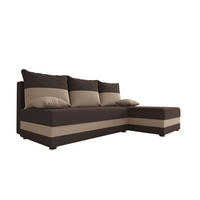 ECKSOFA HEWLET L Rainbow 41+05 Rechts mit Schlaffunktion - Braun, Textil (200/140cm) - Bedante