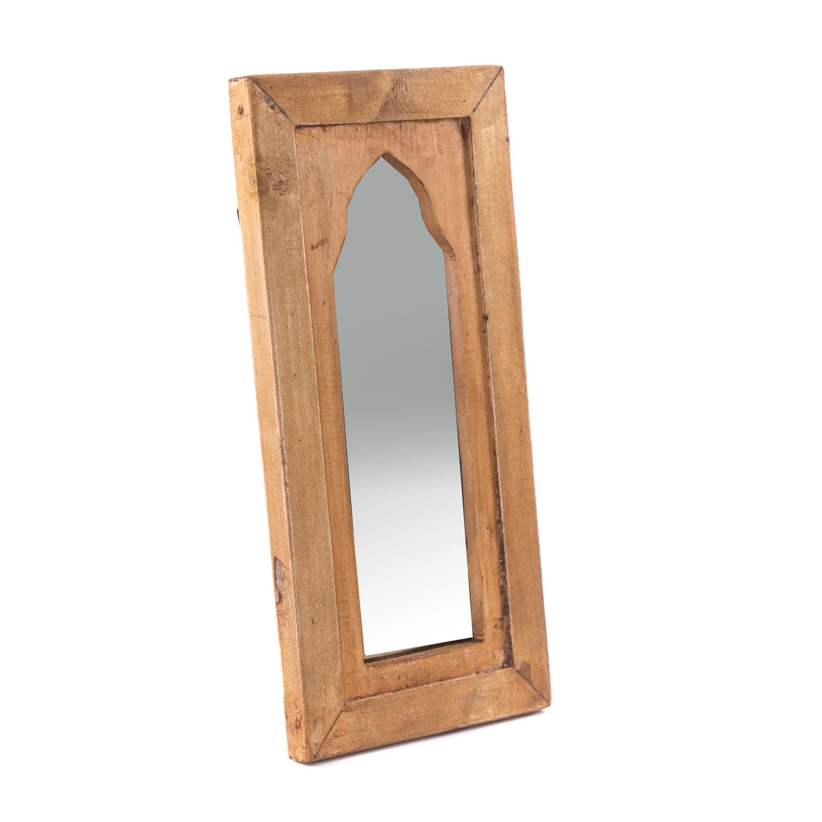 WANDSPIEGEL Tara 50x24 cm Massivholz naturfarben - Naturfarben, Holz (24/50/3cm) - DESIGN DELIGHTS