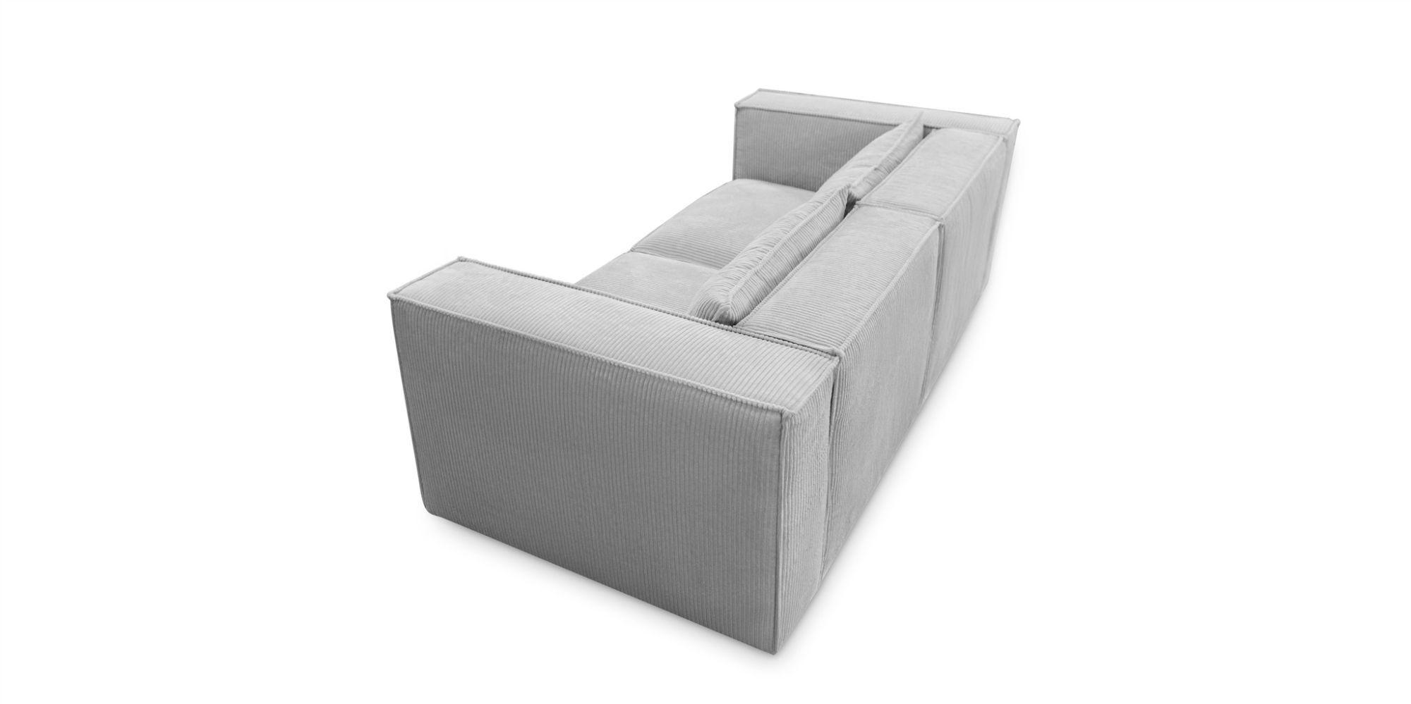 Thumbnail - Fun Möbel Sofa, Blaugrau, Textil, 290x71x105 cm, Wohnzimmer, Sofas & Couches, Sofas, 3-Sitzer Sofas