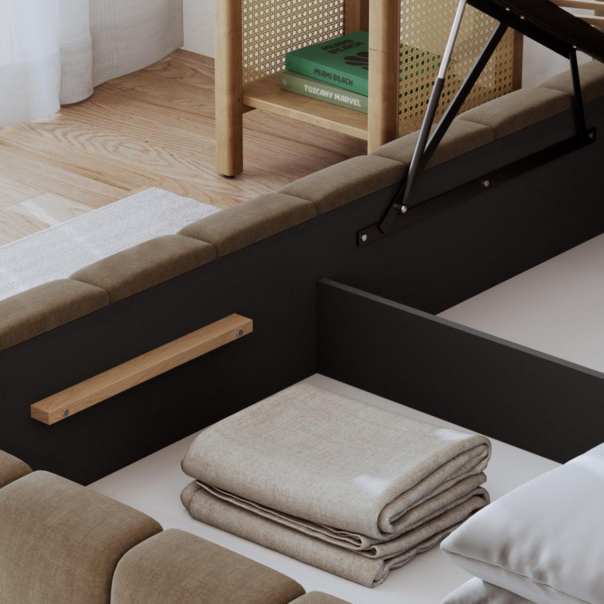 BOXBETT 180/200 Auria Braun - Braun, Holz (180/200cm) - Petits-meubles