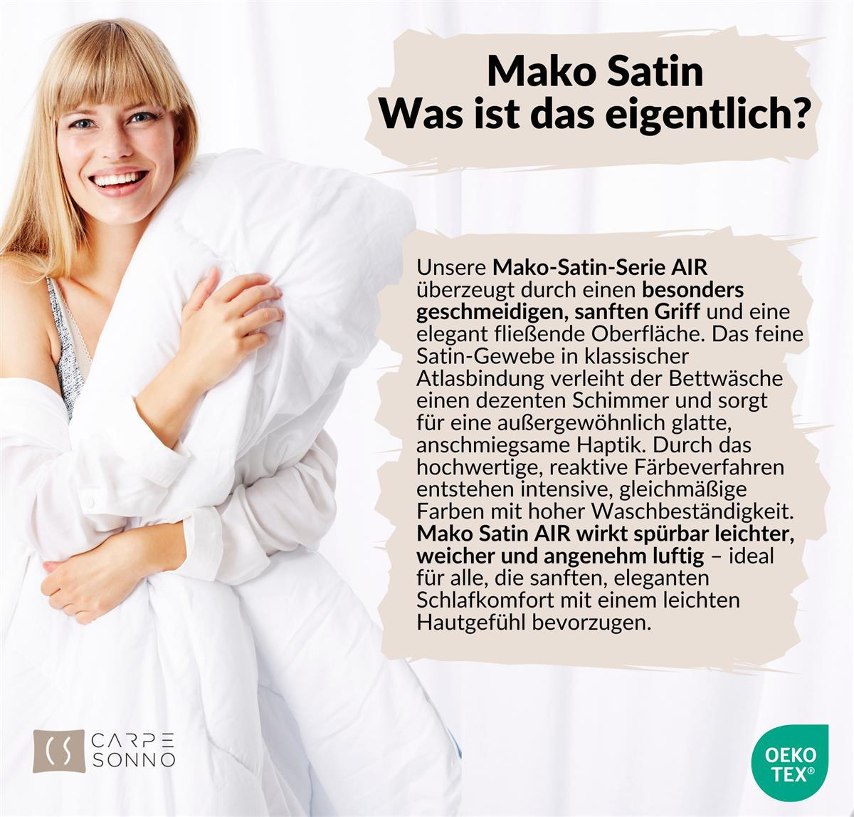 MAKO-SATIN-BETTWÄSCHE 155x240 cm aus 100% Baumwolle mit Reißverschluss, Uni Bettbezug 155 x 240 - Orange - Orange, Textil (155/240cm) - Carpe Sonno