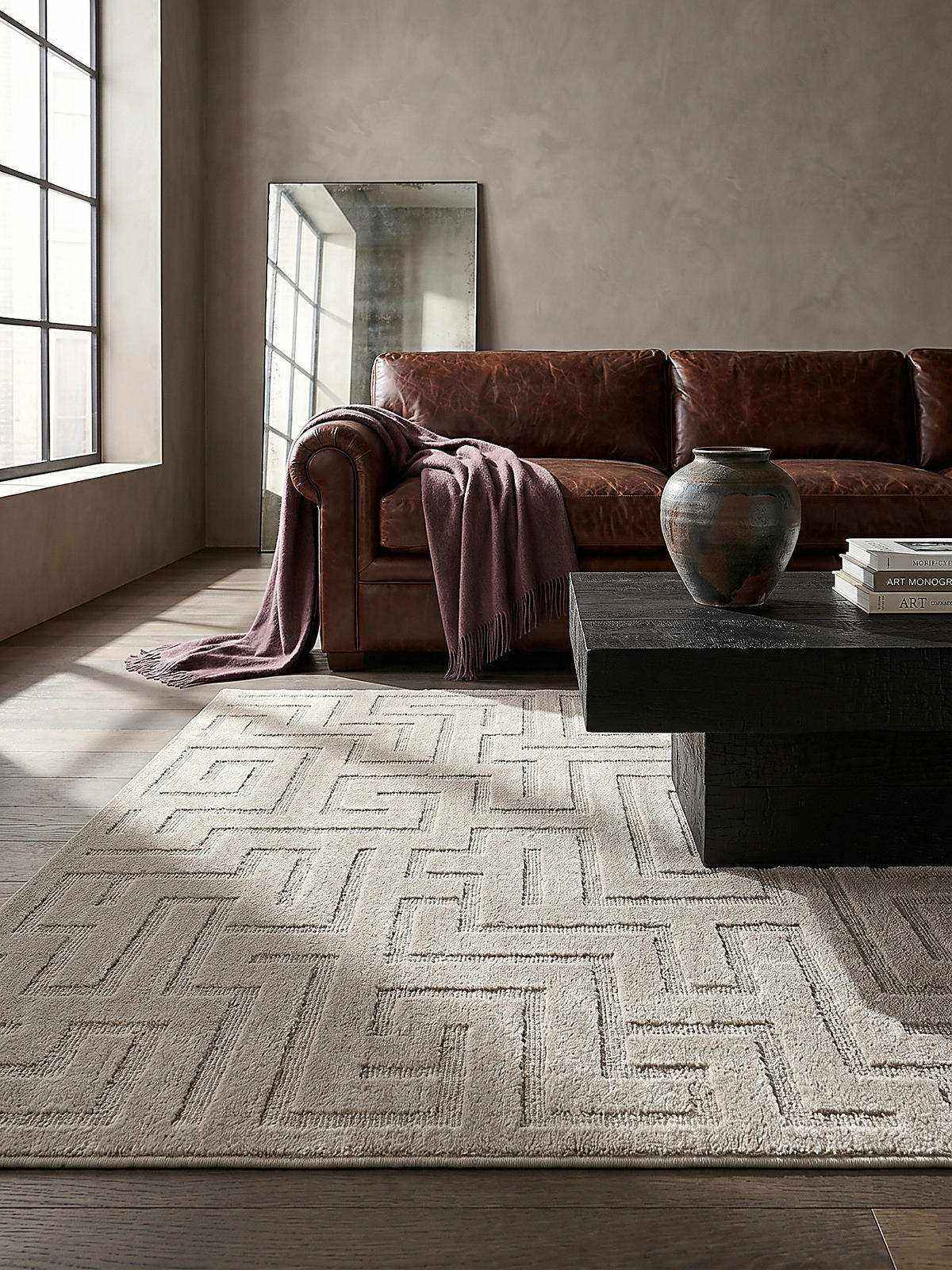KURZFLORTEPPICH Geometrisch MUOTA Polypropylen Beige 160 x 220 cm - Beige, Textil (160/220cm) - KADIMA DESIGN