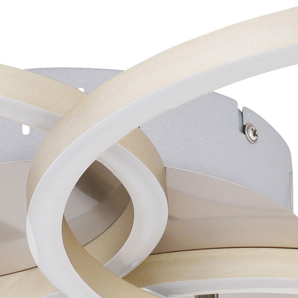 LED DECKENLEUCHTE Metall Silber - Silberfarben, Metall (65.5/40.6/7.5cm) - Globo Lighting