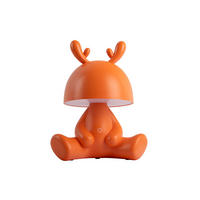 TISCHLAMPE Deer 22/17/27 cm - Orange, Kunststoff (22/17/27cm) - Leitmotiv