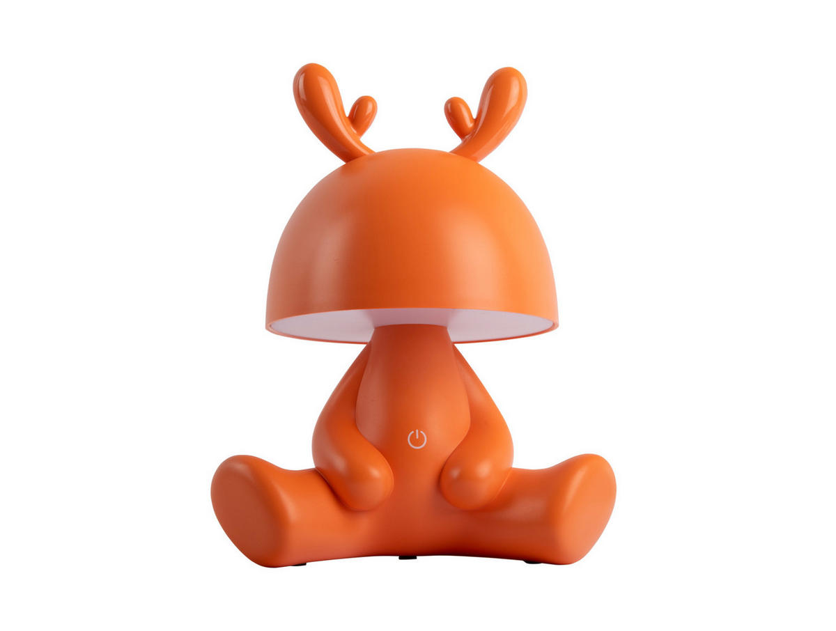 TISCHLAMPE Deer 22/17/27 cm - Orange, Kunststoff (22/17/27cm) - Leitmotiv