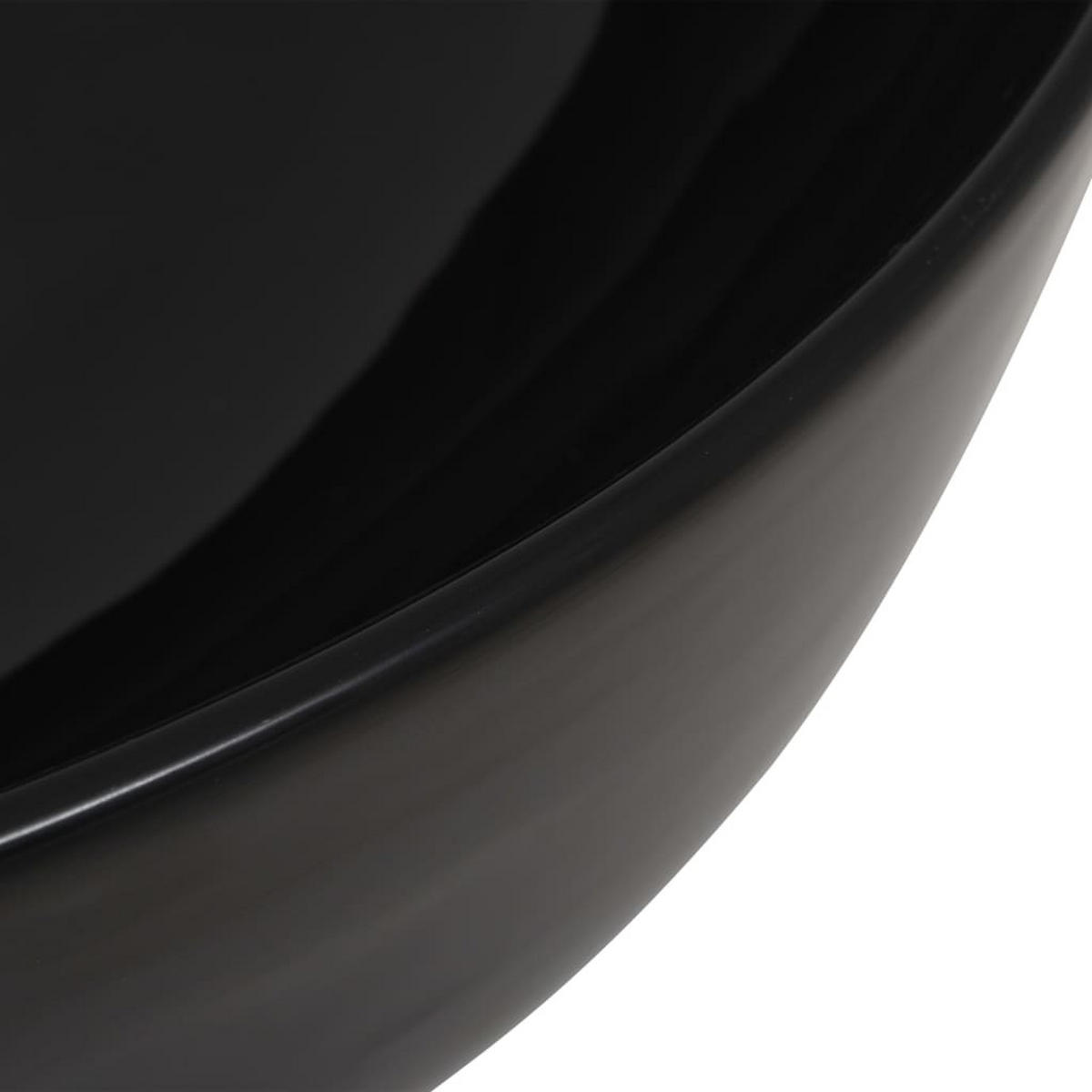 WASCHBECKEN Kulp 41.5/41.5/13.5 cm - Schwarz, Keramik (41.5/13.5/41.5cm) - Nettlife