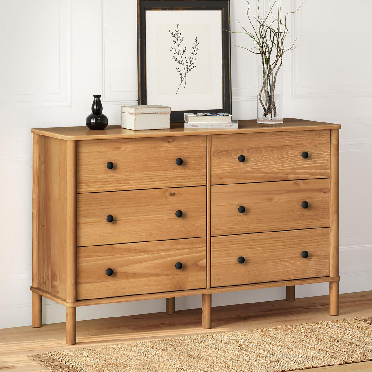 KOMMODE APOANA Eiche - Eichefarben, Holz (132/83/40cm) - IDIMEX