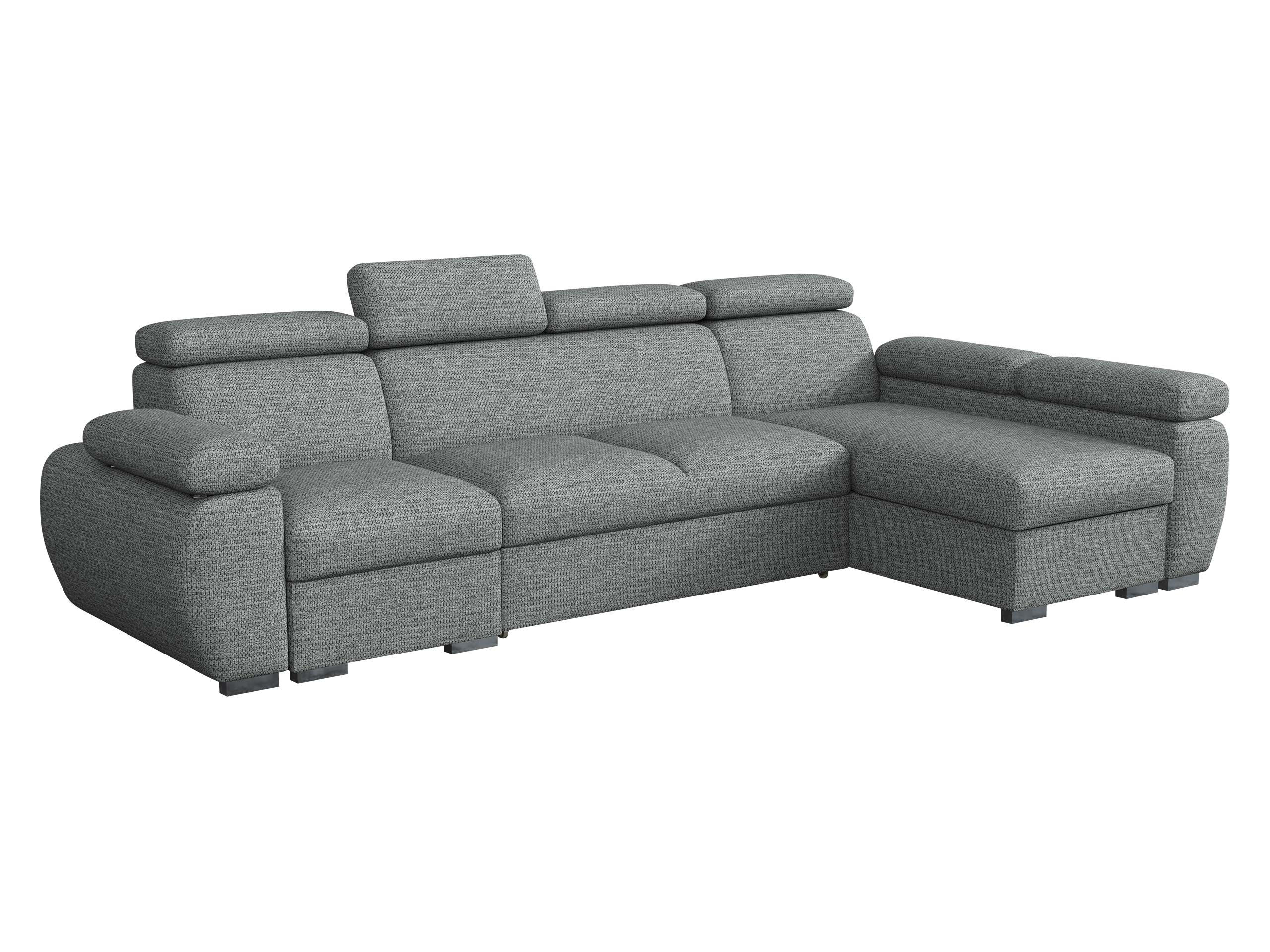 ECKSOFA Boston LCP, Seite: Rechts 1P(65)+2R+LCP - Silberfarben/Graphitfarben, Holz/Textil (320/170cm) - MIRJAN24