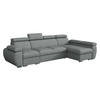 ECKSOFA Boston LCP, Seite: Rechts 1P(65)+2R+LCP - Silberfarben/Graphitfarben, Holz/Textil (320/170cm) - MIRJAN24